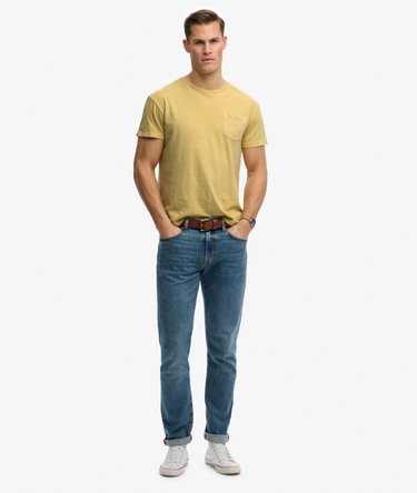 Classic Cotton Linen Pocket T-Shirt Image 3