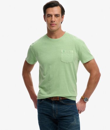 Classic Cotton Linen Pocket T-Shirt Image 1