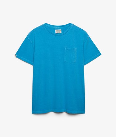 Klassisches Baumwoll-Leinen T-Shirt mit Tasche Image 7