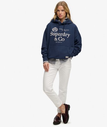 Hoodie Luxe Casual Brod&eacute; Coupe D&eacute;contract&eacute;e Image 3