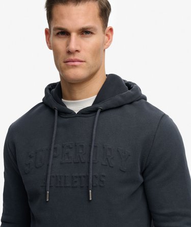 Athletic Embossed Relaxed Hoodie Image 4