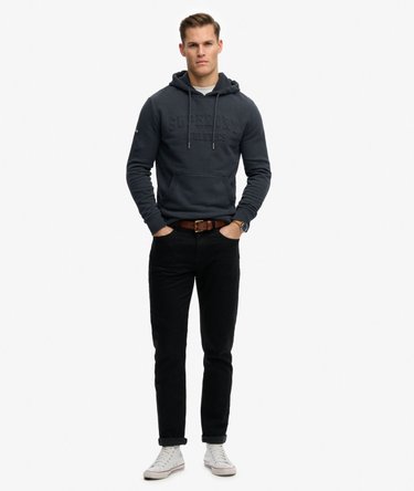 Athletic Embossed Relaxed Hoodie Image 3