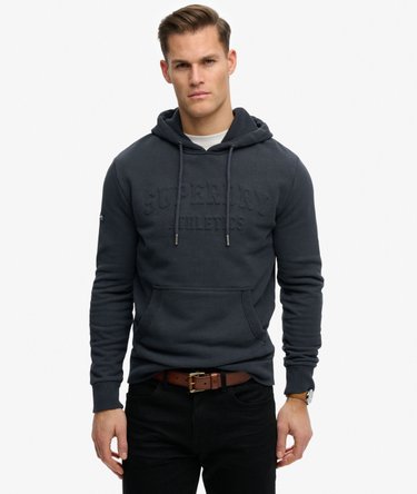 Athletic Embossed Relaxed Hoodie Image 1