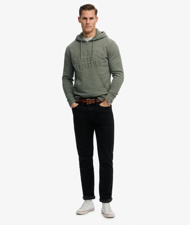 Athletic Embossed Relaxed Hoodie Image 3