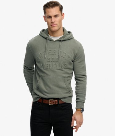 Athletic Embossed Relaxed Hoodie Image 1