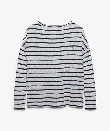 Studios Boat Neck Slub Long Sleeve Top Image 7