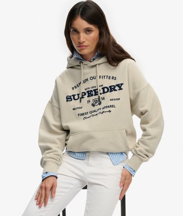 Hoodie Luxe Casual Brod&eacute; Coupe D&eacute;contract&eacute;e Image 2