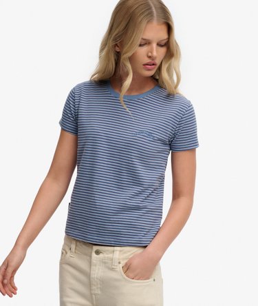 Essential Logo Striped Fitted T-Shirt Image 2