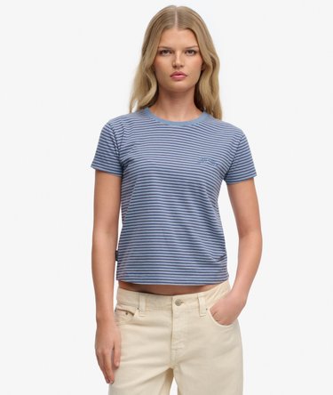 Essential Logo Striped Fitted T-Shirt Image 1