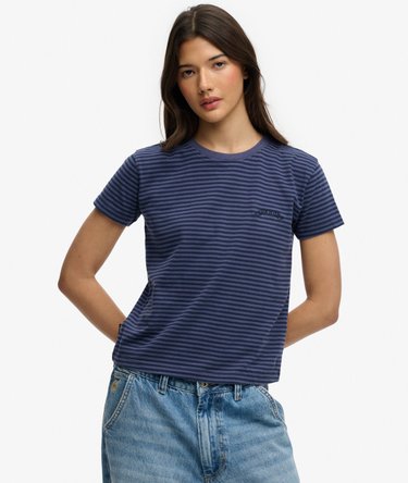 Essential Logo Striped Fitted T-Shirt Image 1