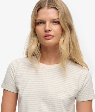Essential Logo Striped Fitted T-Shirt Image 4