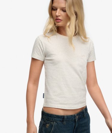 Essential Logo Striped Fitted T-Shirt Image 2