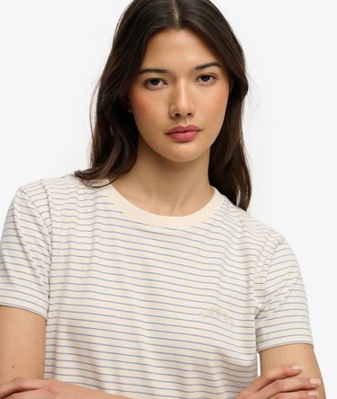 Essential Logo Striped Fitted T-Shirt Image 4