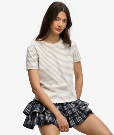 Essential Logo Striped Fitted T-Shirt Image 2