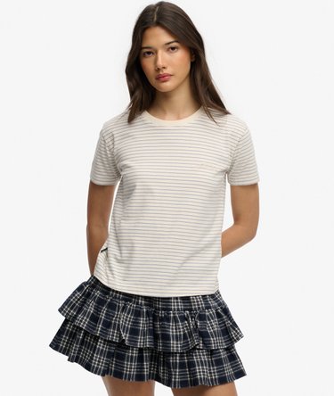 Essential Logo Striped Fitted T-Shirt Image 1