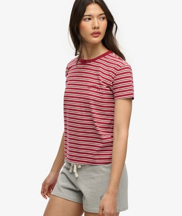 Essential Logo Striped Fitted T-Shirt Image 2