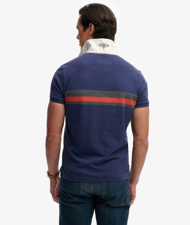 Double Emblem Jersey Short Sleeve Rugby Polo Top Image 5