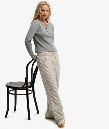 Athletic Essentials Button Down Long Sleeve Top Image 2