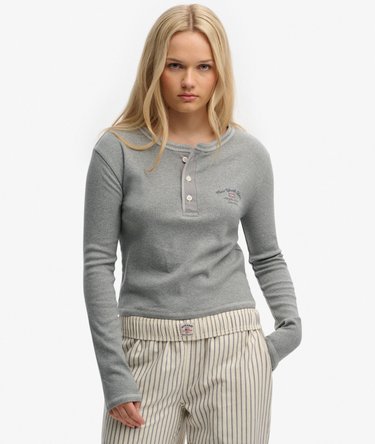 Athletic Essentials Button Down Long Sleeve Top Image 1