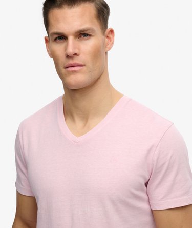 T-shirt Col V en Coton et Lin Image 4