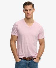 T-shirt Col V en Coton et Lin