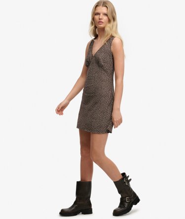 Printed Sweetheart Mini Dress Image 5