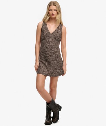 Printed Sweetheart Mini Dress Image 3