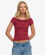 Athletic Off Shoulder Muster-Top