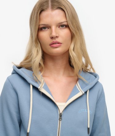 Essential Logo Cropped Zip Hoodie Image 4
