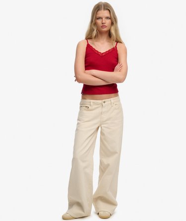 Essential Lace Trim Cami Top Image 3