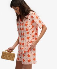 Beach Printed Overhemd met Korte Mouwen