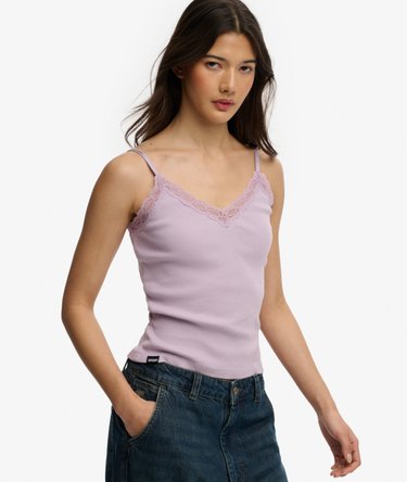 Essential Lace Trim Cami Top Image 2