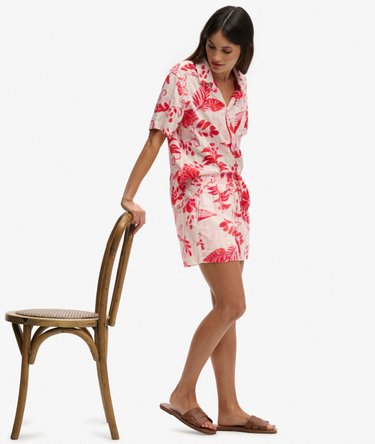 Short de plage imprim&eacute; en coton Image 2