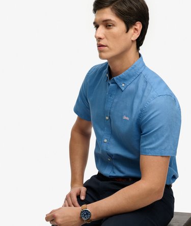 Chemise &agrave; manches courtes en coton et lin Image 2