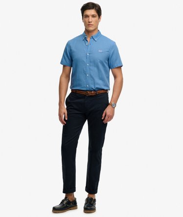 Chemise &agrave; manches courtes en coton et lin Image 3