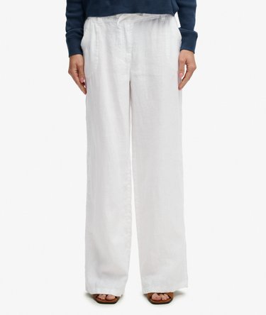 Linen Low Rise Pants Image 4