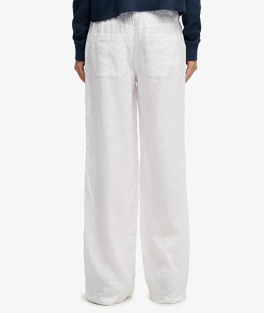 Linen Low Rise Pants Image 5
