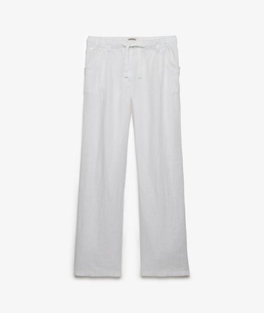 Linen Low Rise Pants Image 8