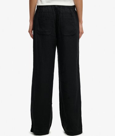 Linen Low Rise Pants Image 4