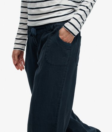 Linen Low Rise Pants Image 2