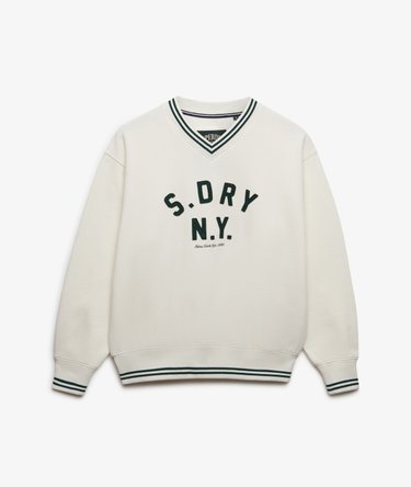 Country Club Applique V Neck Sweatshirt Image 6