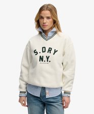 Country Club Applique V Neck Sweatshirt