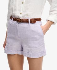 Mid Rise Linen Shorts