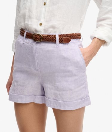 Mid Rise Linen Shorts Image 2