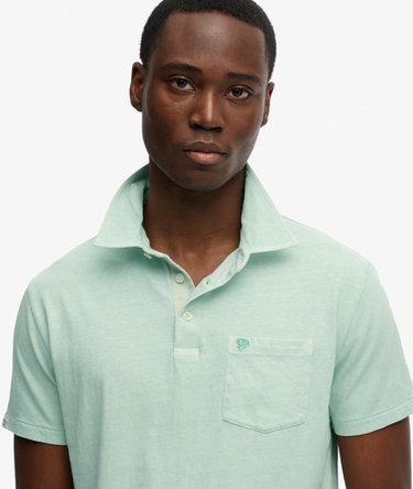 Classic Cotton Linen Polo Shirt Image 4
