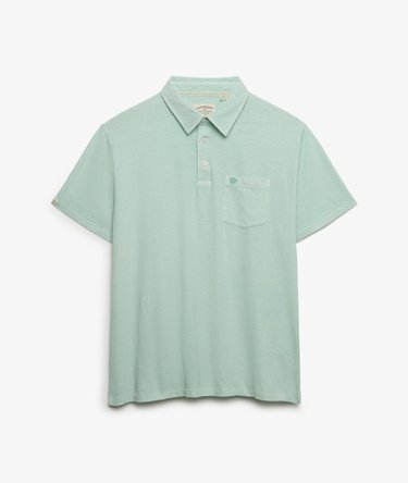 Classic Cotton Linen Polo Shirt Image 7