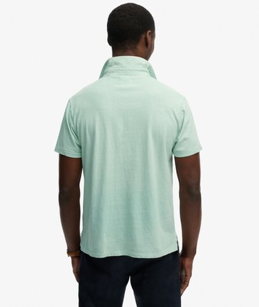 Classic Cotton Linen Polo Shirt Image 5
