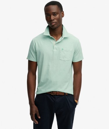 Classic Cotton Linen Polo Shirt Image 1
