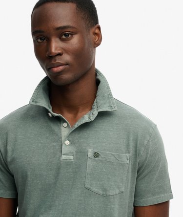 Classic Cotton Linen Polo Shirt Image 4