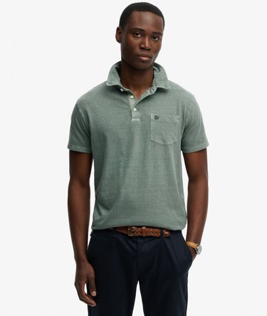 Classic Cotton Linen Polo Shirt Image 1